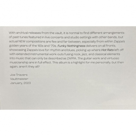 Frank Zappa - Funky Nothingness (0602455270801) виниловая пластинка - фото 12