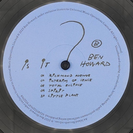 Ben Howard - Is It? (0602455229687) виниловая пластинка - фото 4