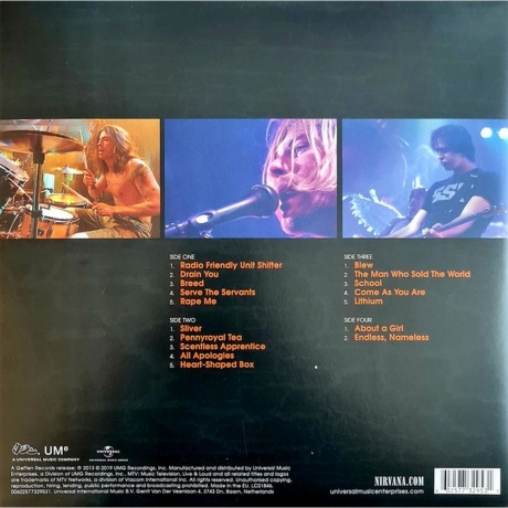 Nirvana, Live And Loud (0602577329531) виниловая пластинка - фото 2