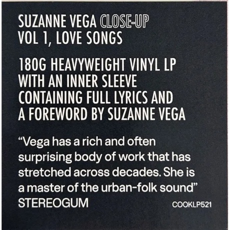 Suzanne Vega - Love Songs (0711297492118) виниловая пластинка - фото 5