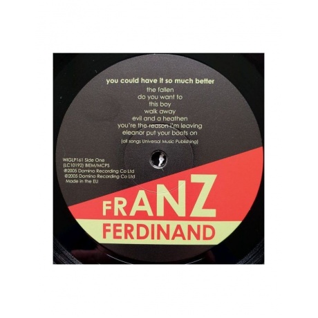 5034202016113, Виниловая пластинка Franz Ferdinand, You Could Have It So Much Better - фото 5