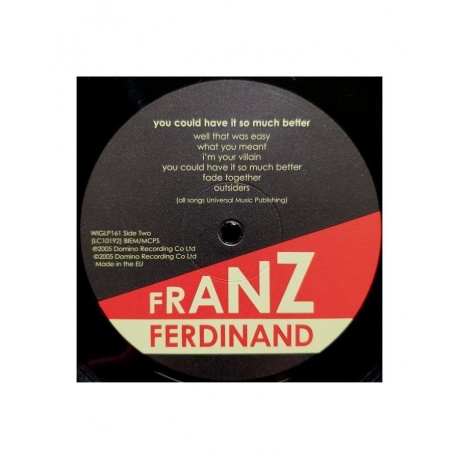 5034202016113, Виниловая пластинка Franz Ferdinand, You Could Have It So Much Better - фото 6