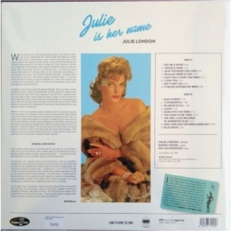 Julie London - Julie Is Her Name (8435723700258) виниловая пластинка - фото 2