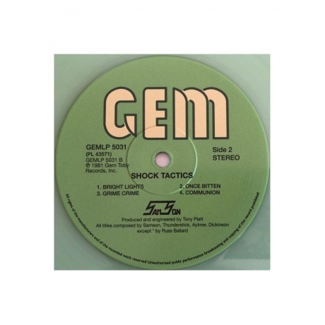 Samson - Shock Tactics (coloured) (0819514012115) виниловая пластинка - фото 6