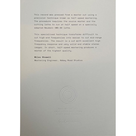 Paul McCartney - Wild Life (Half Speed) (0602435611730) виниловая пластинка - фото 7