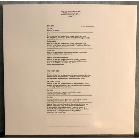 Prince - For You (0603497839452) виниловая пластинка - фото 7