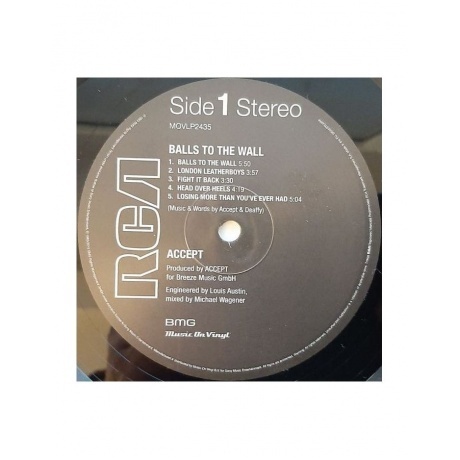 Accept - Balls To The Wall (8719262013384) виниловая пластинка - фото 2