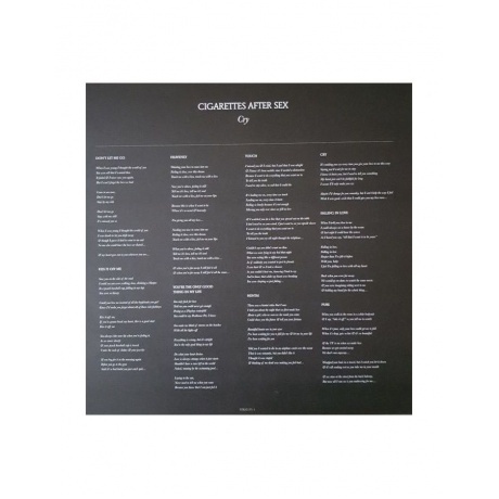 Cigarettes After Sex - Cry (0720841217312) виниловая пластинка - фото 3