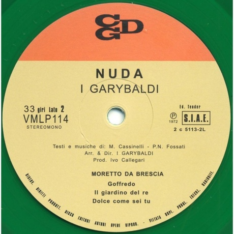 Garybaldi - Nuda (coloured) (8016158230185) виниловая пластинка - фото 4