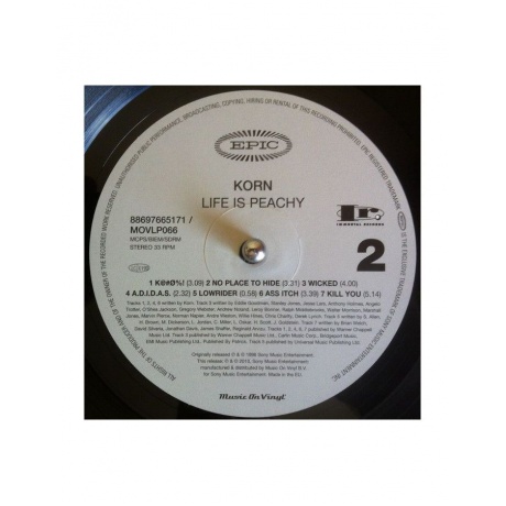 Виниловая пластинка Korn, Life Is Peachy (0886976651718) - фото 4
