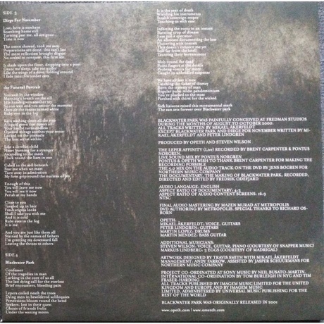 Opeth - Blackwater Park (0886976943110) виниловая пластинка - фото 9