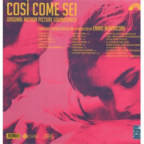 Виниловая пластинка OST, Cosi' Come Sei (Ennio Morricone) (coloured) (8004644008936) - фото 2