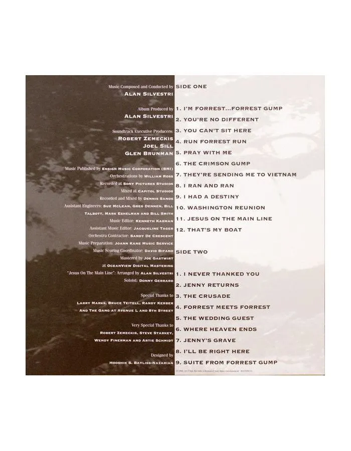 Виниловая пластинка OST, Forrest Gump (Alan Silvestri) (8719262003828) - фото 7