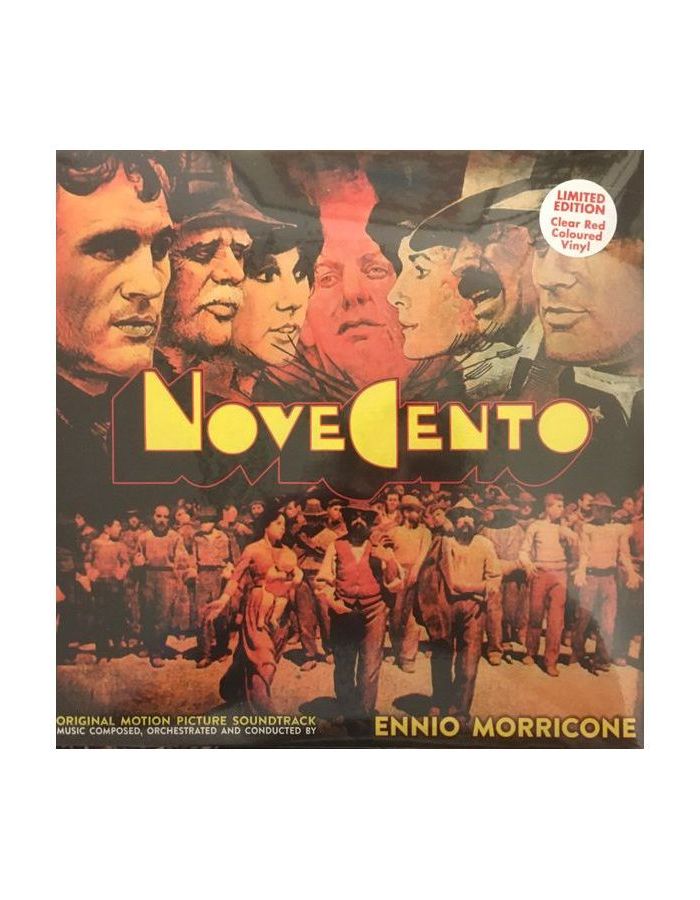 ost novecento ennio morricone coloured lp 2023 clear red limited виниловая пластинка Виниловая пластинка OST, Novecento (Ennio Morricone) (coloured) (8016158024241)