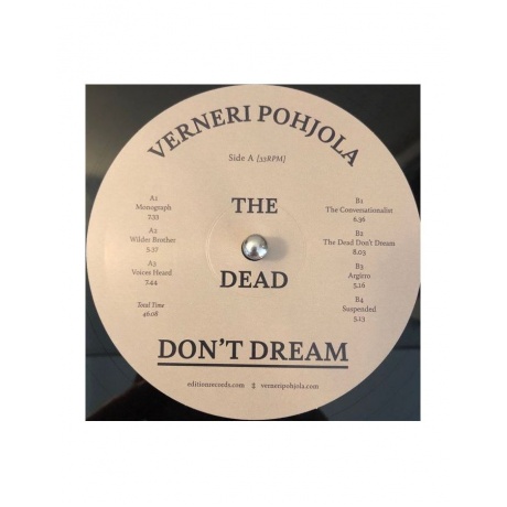 Виниловая пластинка Pohjola, Verneri, Dead Don't Dream (5060509790944) - фото 3