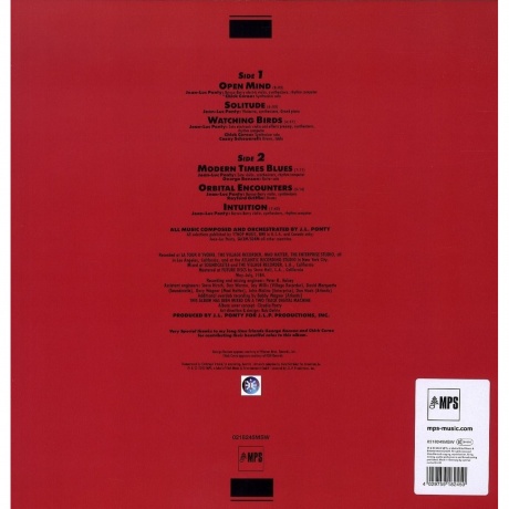 Jean-Luc Ponty - Open Mind (4029759182450) виниловая пластинка - фото 3