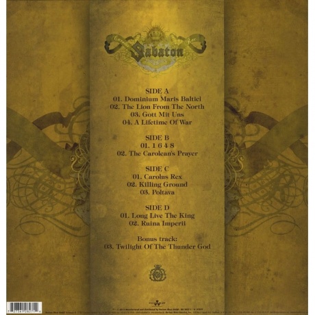 Sabaton - Carolus Rex (Blue) (0727361282714) виниловая пластинка - фото 2