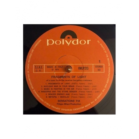 Sensations' Fix - Fragments Of Light (coloured) (8016158021349) виниловая пластинка - фото 3