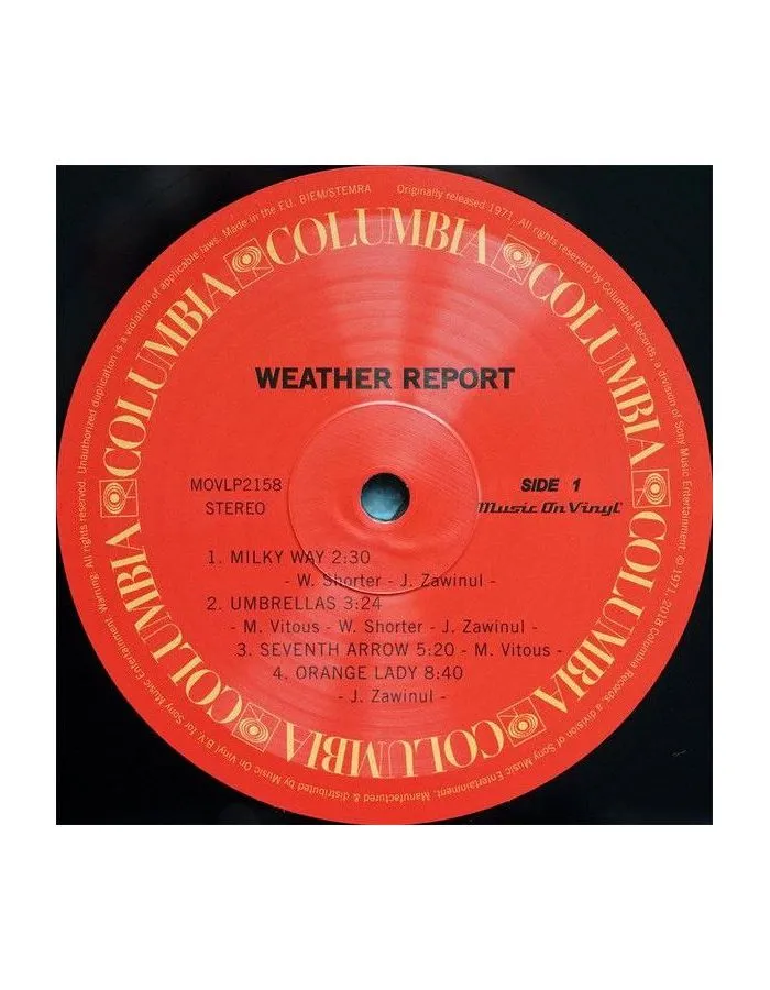 Виниловая пластинка Weather Report, Weather Report (8719262006799) - фото 4