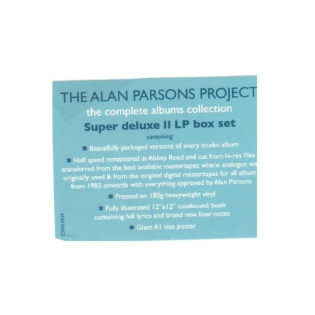0711297533910, Виниловая пластинка Alan Parsons Project, The, The Complete Albums Collection (Box) (Half Speed) - фото 48