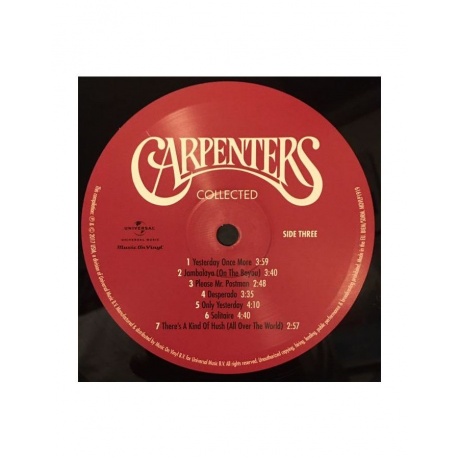 0602557536409, Виниловая пластинка Carpenters, Collected - фото 5