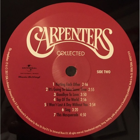 The Carpenters - Collected (0602557536409) виниловая пластинка - фото 6