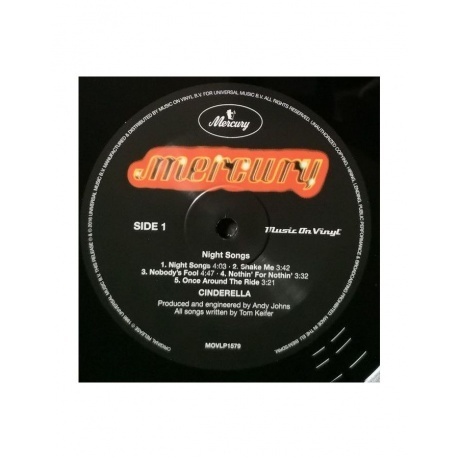 Cinderella - Night Songs (0600753649299) виниловая пластинка - фото 3