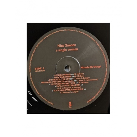 Nina Simone - A Single Woman (8718469537822) виниловая пластинка - фото 4