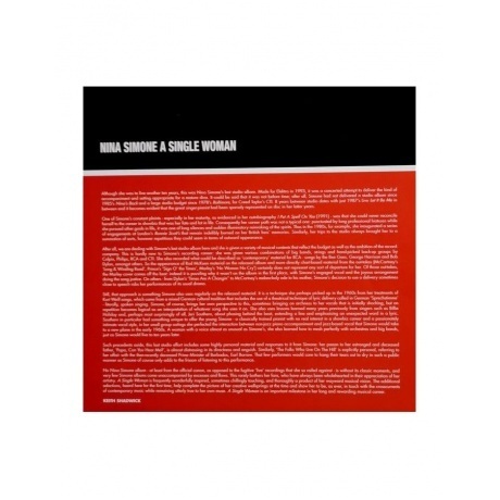 Nina Simone - A Single Woman (8718469537822) виниловая пластинка - фото 6