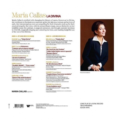 5054197685118, Callas, Maria, La Divina виниловая пластинка - фото 2