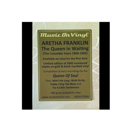 8719262020801, Виниловая пластинка Franklin, Aretha, The Queen In Waiting (coloured) - фото 3