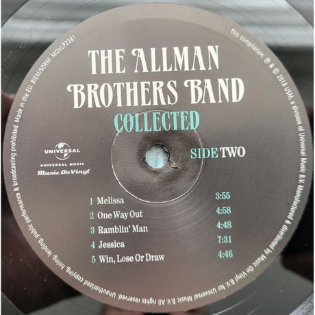 The Allman Brothers Band - Collected (8719262012929) виниловая пластинка - фото 7