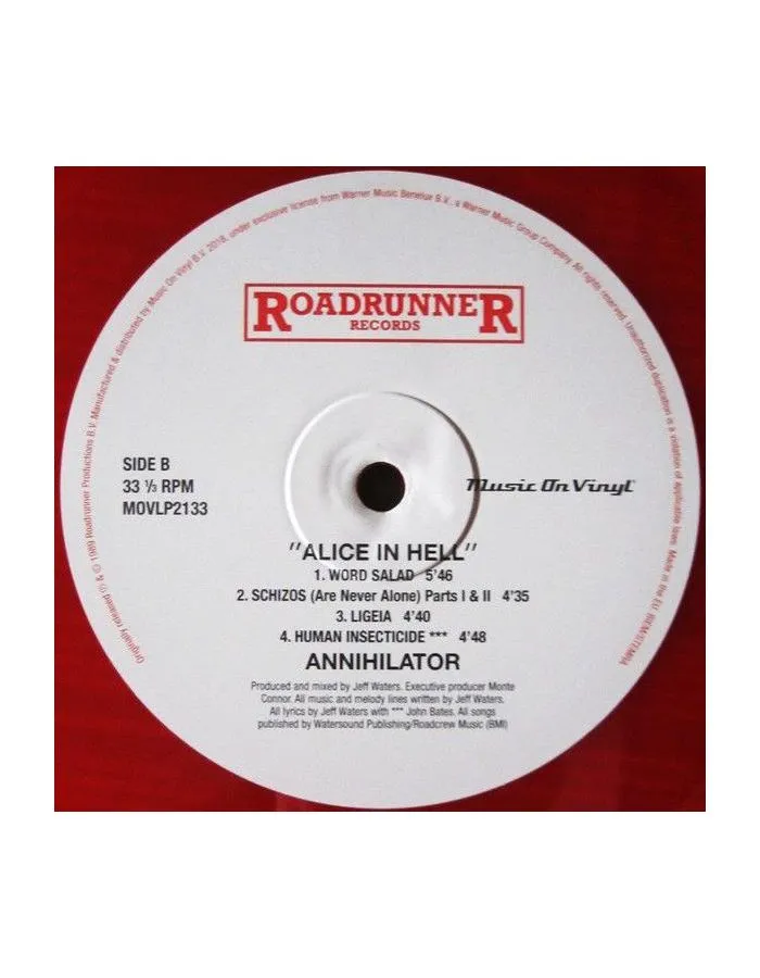 8719262024885, Виниловая пластинка Annihilator, Alice In Hell (coloured) - фото 4