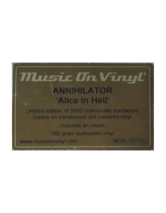 8719262024885, Виниловая пластинка Annihilator, Alice In Hell (coloured) - фото 7