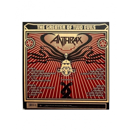 0727361127411, Виниловая пластинка Anthrax, The Greater Of Two Evils - фото 2