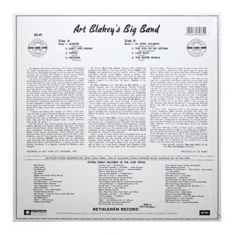 Art Blakey - Big Band (4050538858655) виниловая пластинка - фото 4