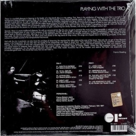 Francy Boland - Playing With The Trio (8018344121482) виниловая пластинка - фото 3