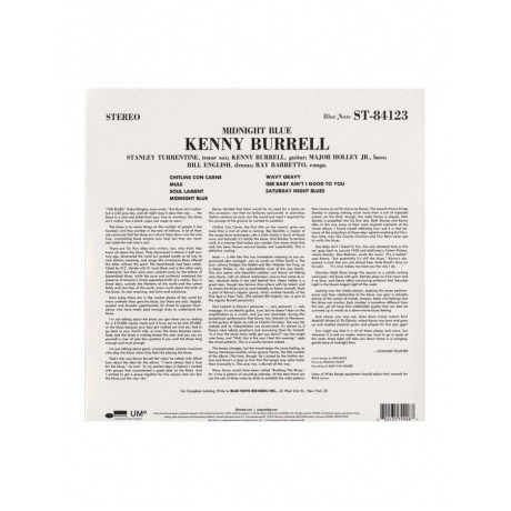 Kenny Burrell - Midnight Blue (0602435799087) виниловая пластинка - фото 2