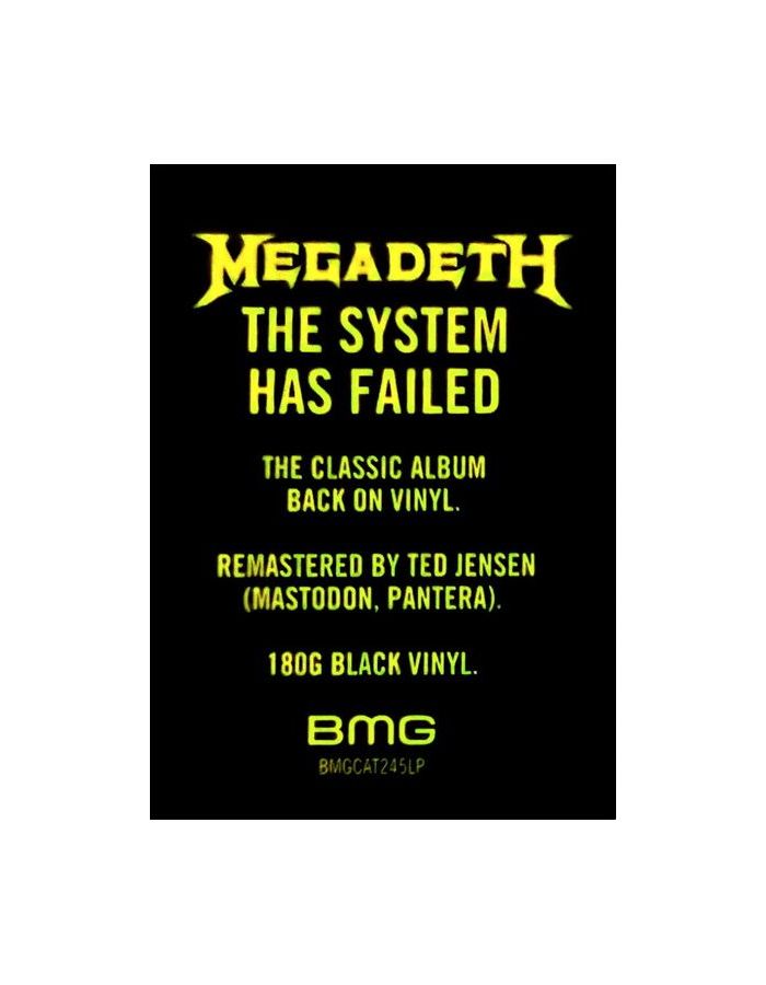 4050538374049, Виниловая пластинка Megadeth, The System Has Failed - фото 8