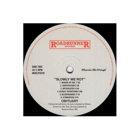 8719262008205, Obituary, Slowly We Rot виниловая пластинка - фото 3