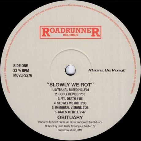Obituary - Slowly We Rot (8719262008205) виниловая пластинка - фото 4