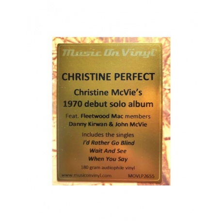 8719262029323, Виниловая пластинка Perfect, Christine, Christine Perfect - фото 4