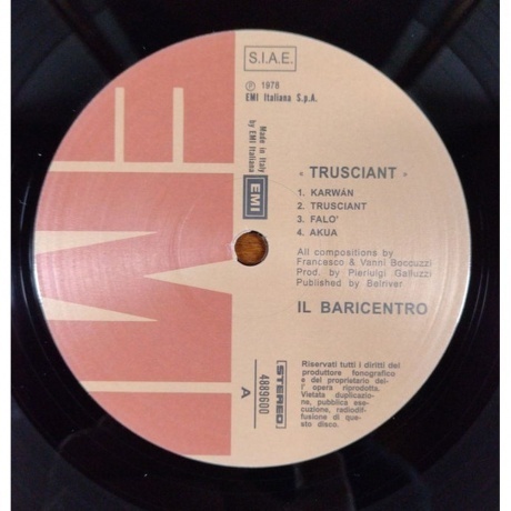 Il Baricentro - Trusciant (0602448896001) виниловая пластинка - фото 3