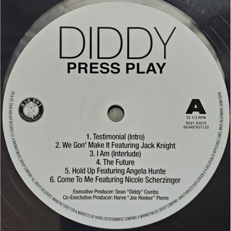 Diddy - Press Play (Crystal Clear) (0603497837120) виниловая пластинка - фото 12