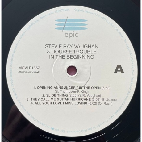 Stevie Ray Vaughan - In The Beginning (8719262001114) виниловая пластинка - фото 4