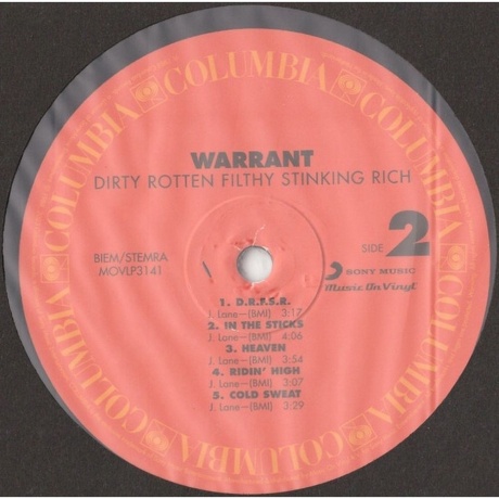 Warrant - Dirty Rotten Filthy Stinking Rich (8719262029705) виниловая пластинка - фото 4
