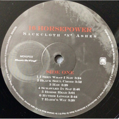 16 Horsepower - Sackcloth 'n' Ashes (0600753381588) виниловая пластинка - фото 3
