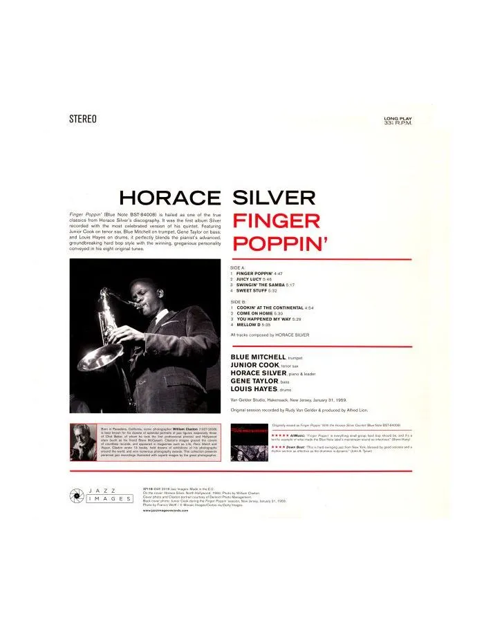 8436569193105, Виниловая пластинка Silver, Horace, Finger Poppin - фото 2