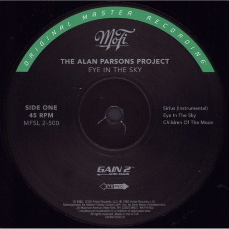 Parsons Alan Project - Eye In The Sky (45 RPM) (0821797250016) виниловая пластинка - фото 4