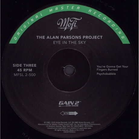 Parsons Alan Project - Eye In The Sky (45 RPM) (0821797250016) виниловая пластинка - фото 6